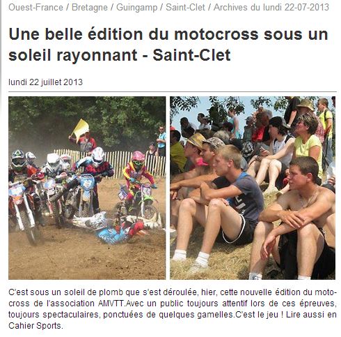 motocross saint clet 2013